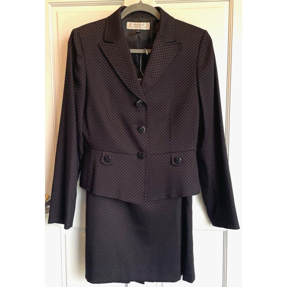 TAHARI Arthur S. Levine Women's Size 6 2Pc Black Skirt Suit - Picture 1 of 16